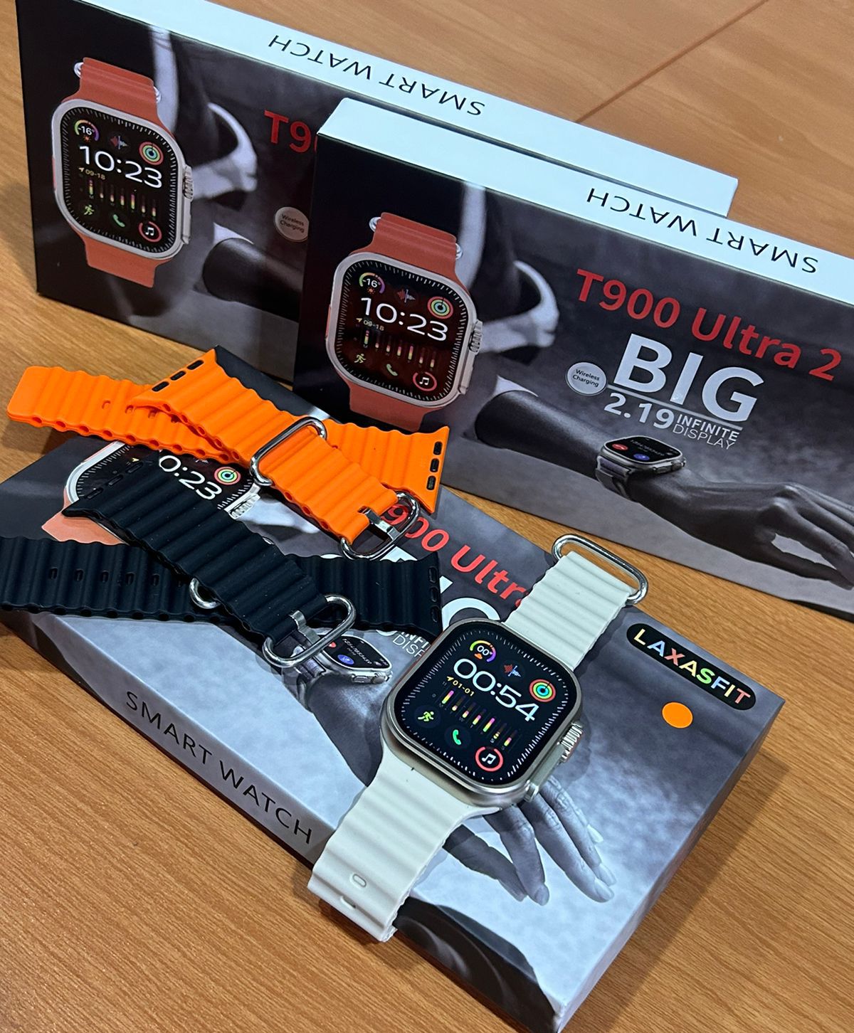 Reloj t900 ultra con 2 pulso, con tornillo real