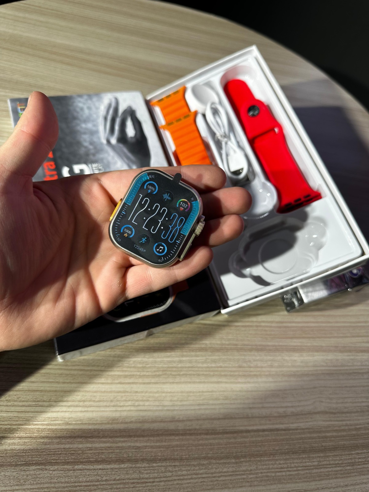 Reloj t900 ultra con 2 pulso, con tornillo real