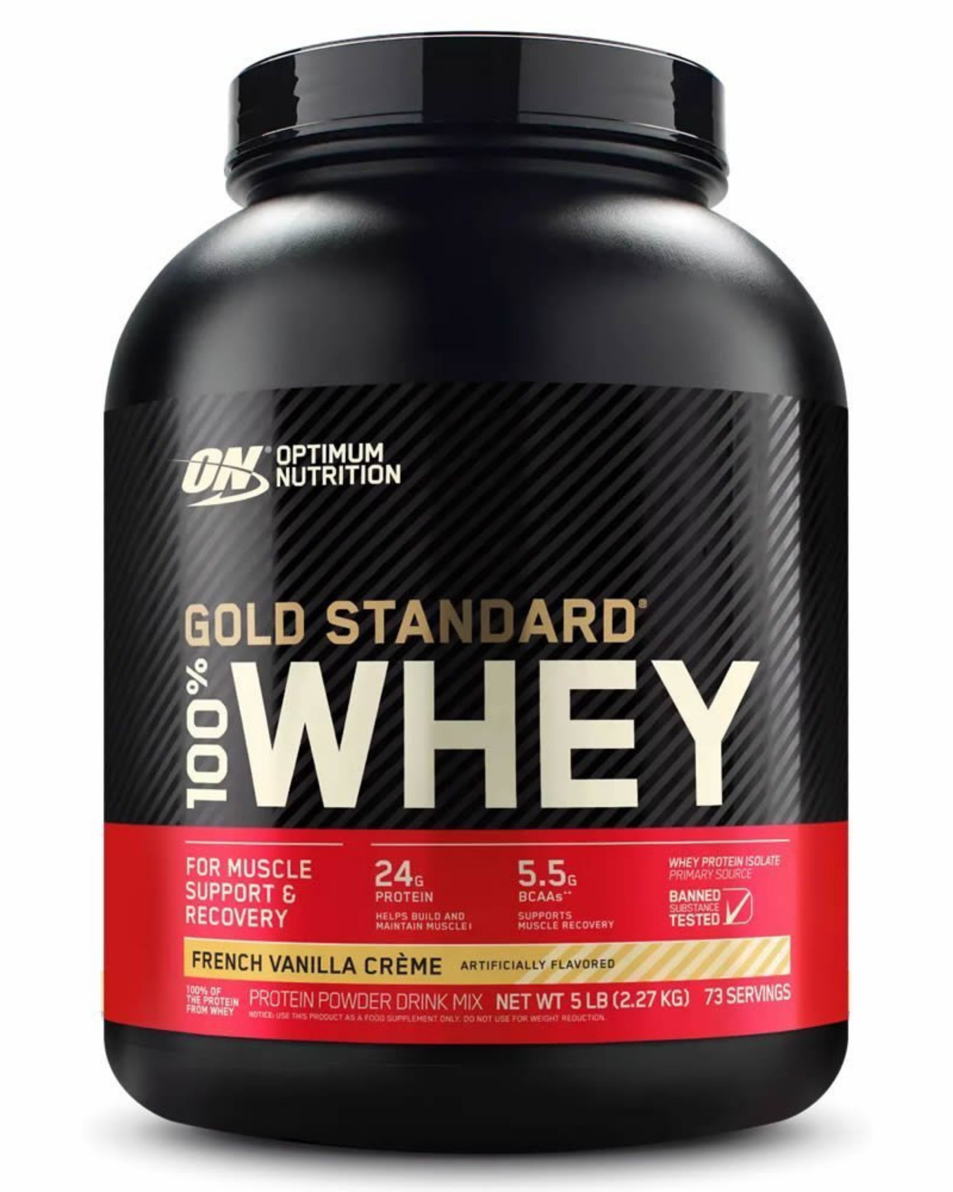Proteína Proteína de Gold Standard 100% Whey sabor helado de vainilla x 2.27kg