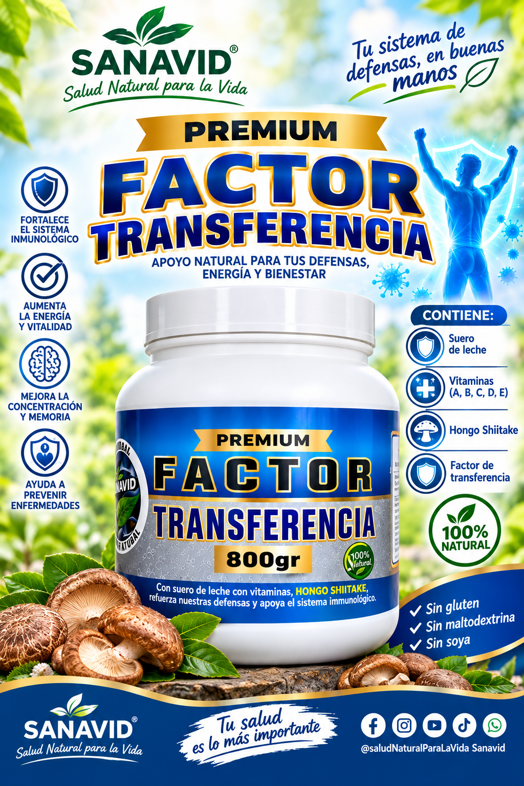 Factor Transferencia Premium Presentación de 800gr